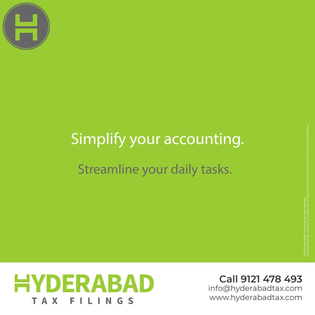 Discover effortless accounting with Hyderabad Tax Filings. Simplify your financial management, gain valuable insights, and focus on growing your business. Contact us today to learn more!